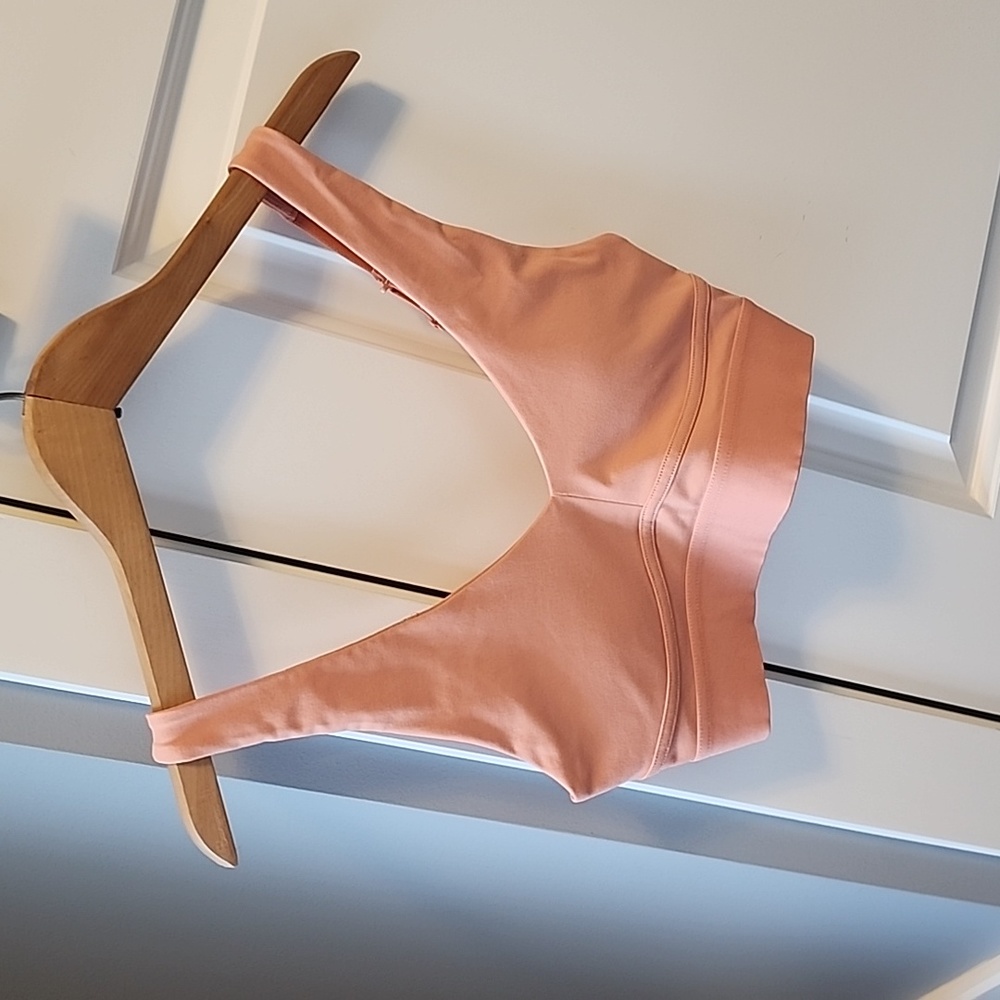 Fabletics light orange sports bra!